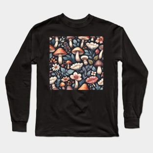 Mushroom Pattern Long Sleeve T-Shirt